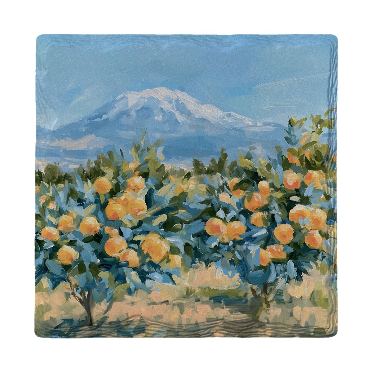 Citrus Grove Mountain View | Ceramic Drink Coaster