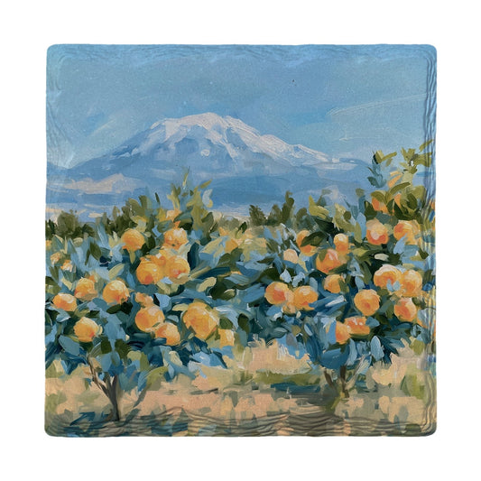 Citrus Grove Mountain View | Ceramic Drink Coaster