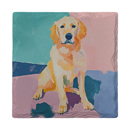 Pastel Golden Retriever | Drink Coaster