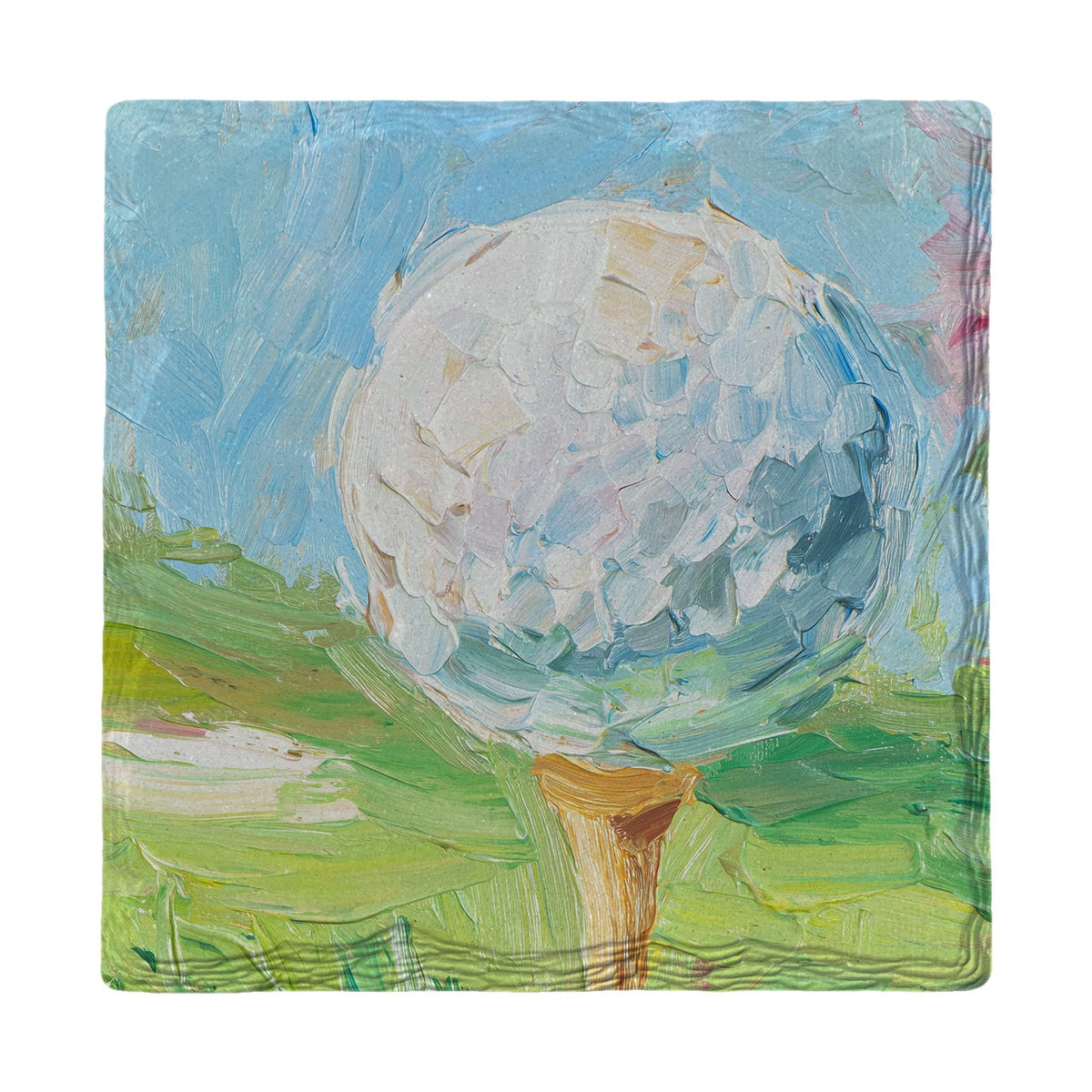 Golf Ball on Tee | Ceramic Drink Coaster
