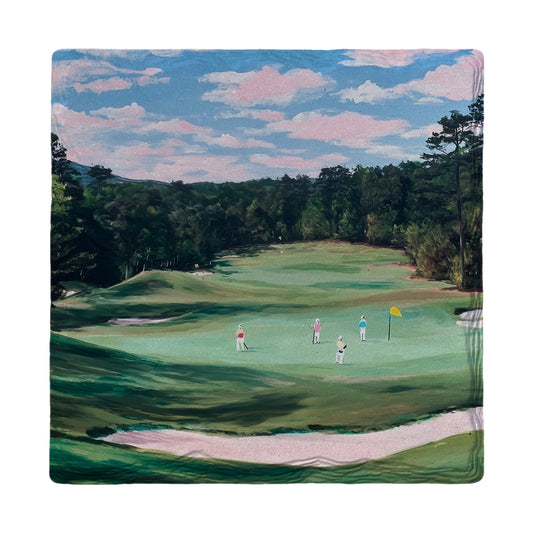 Pink Sky Fairway | Ceramic Drink Coaster