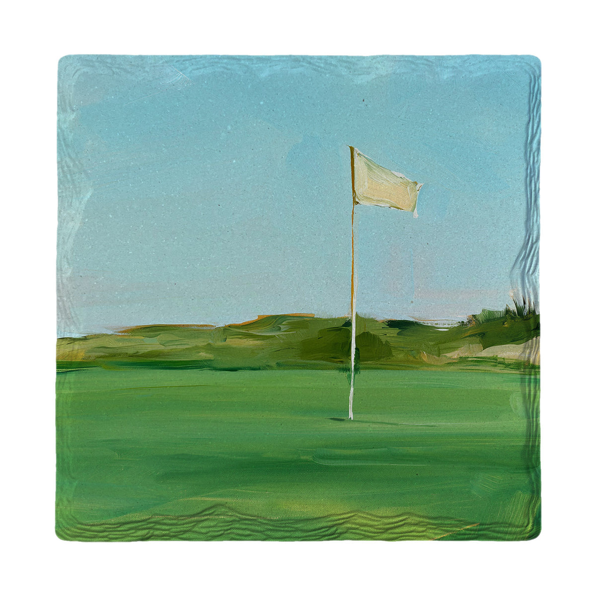 Golf Course Green | Absorbent Ceramic Drink Coaster