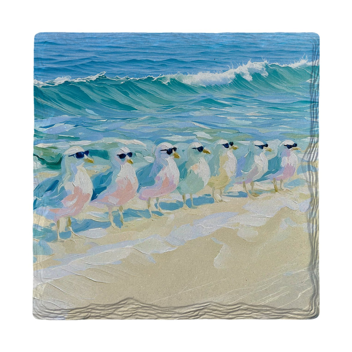 Seagulls In Sunglasses | Ceramic Drink Coaster