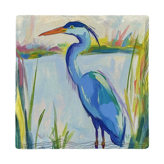 Watercolor Heron | Drink Coaster