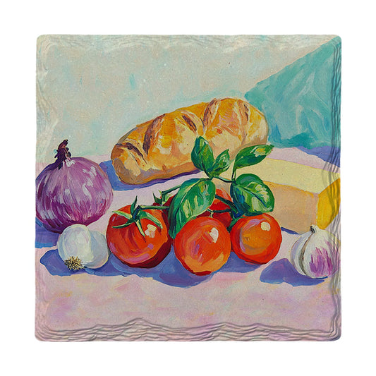 Rustic Market Still Life | Ceramic Drink Coaster