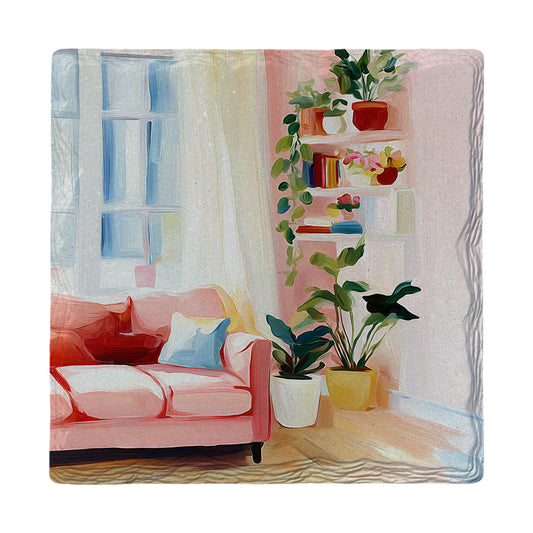 Cozy Reading Nook | Ceramic Drink Coaster