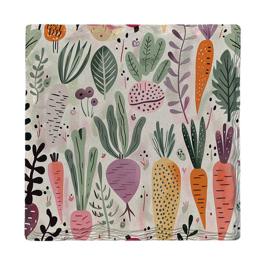 Whimsical Root Vegetables | Ceramic Drink Coaster
