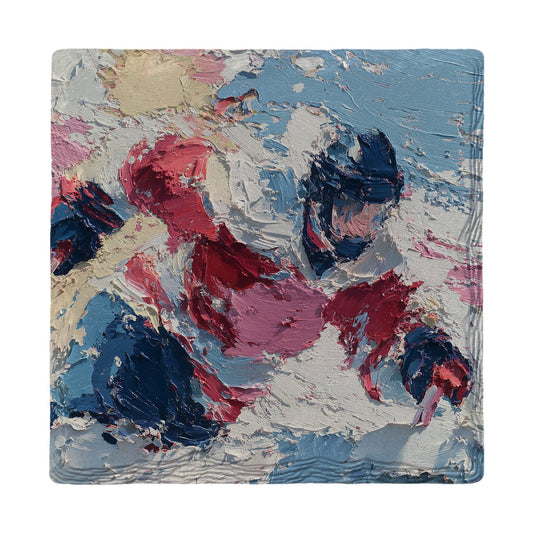 Abstract Hockey Player | Ceramic Drink Coaster