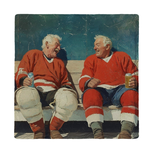 Old Timers Hockey Laughs | Ceramic Drink Coaster