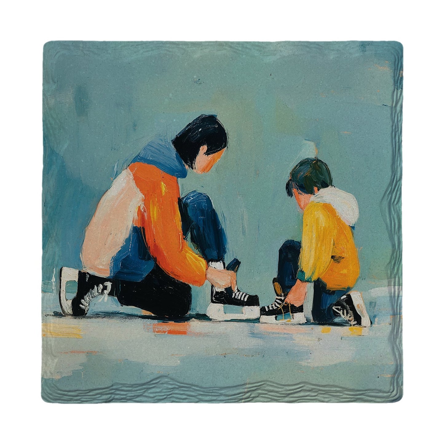Lacing Up Together | Ceramic Drink Coaster