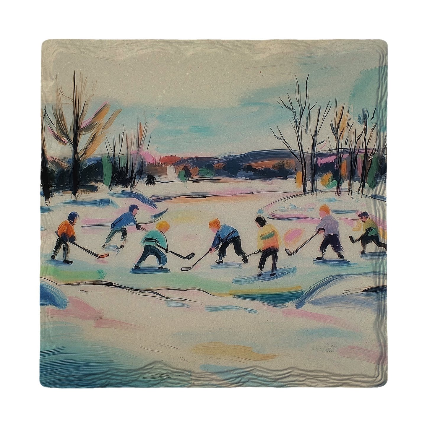 Pond Hockey Pals | Ceramic Drink Coaster