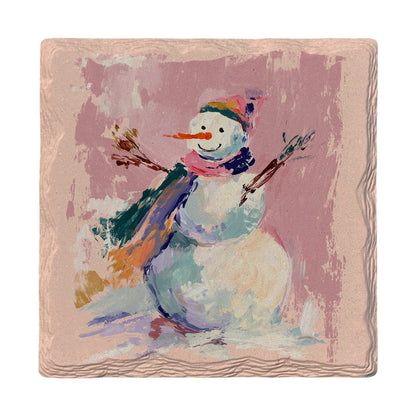 The Cutest Snowman | Ceramic Drink Coaster