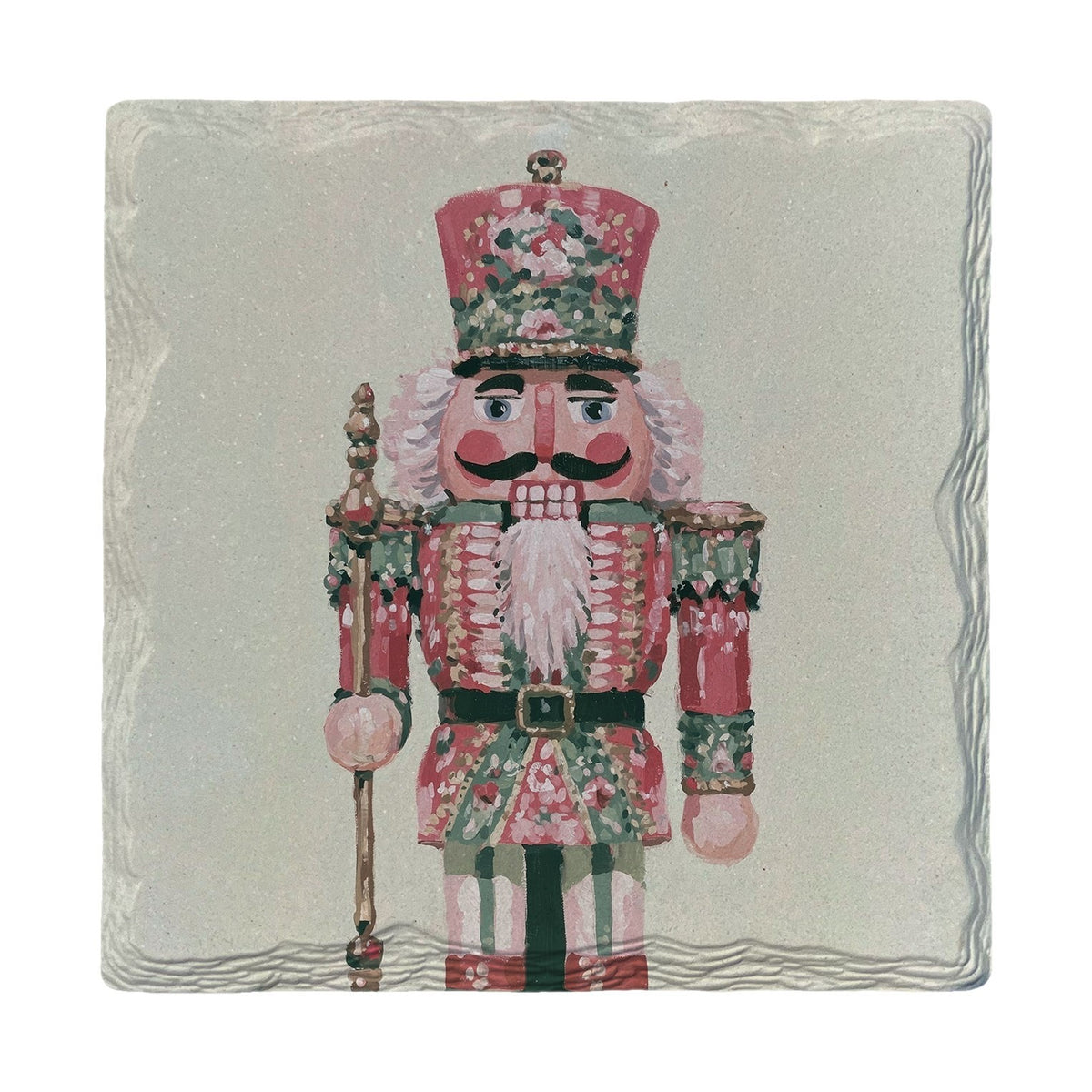 Rose Floral Nutcracker | Absorbent Ceramic Drink Coaster