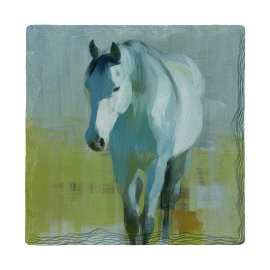 Serene Meadow Horse | Ceramic Drink Coaster
