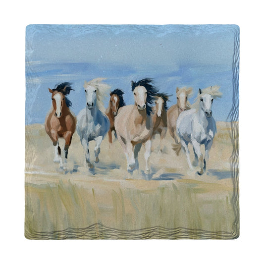 Wild Horses Running | Ceramic Drink Coaster