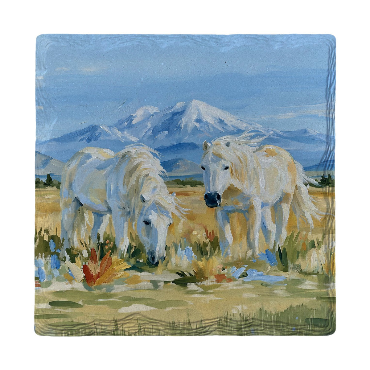 White Horses Mountain Meadow | Ceramic Drink Coaster
