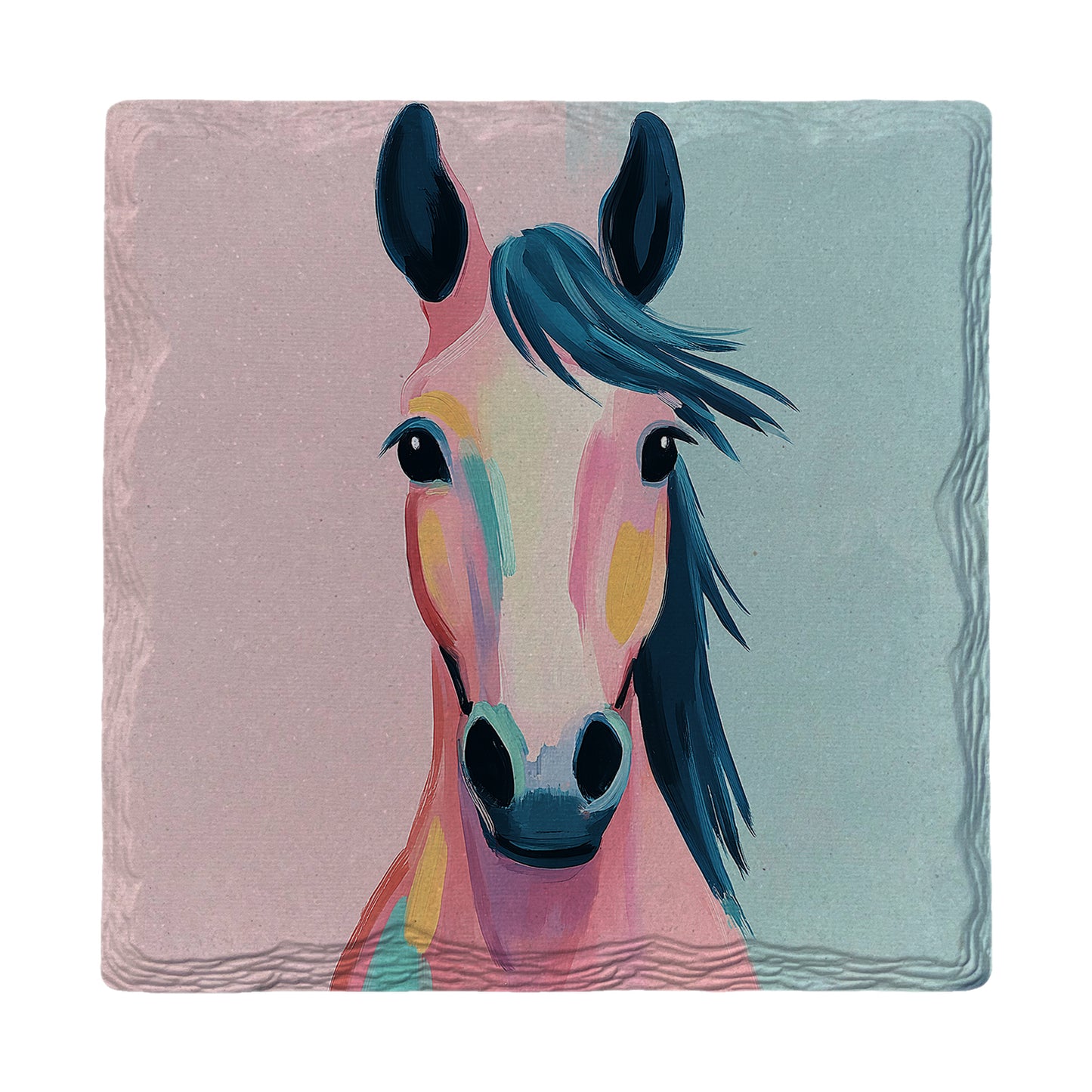 Radiant Pony Portrait | Ceramic Drink Coaster