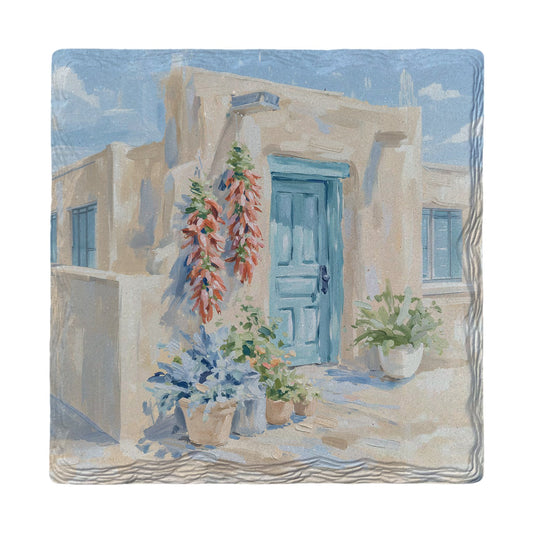 Adobe Blue Door | Ceramic Drink Coaster