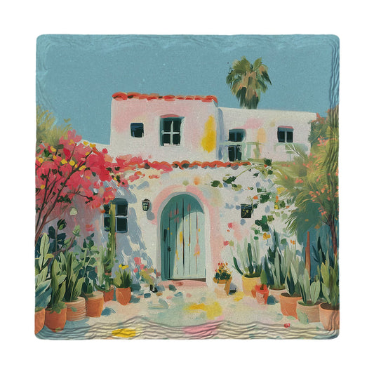 Spanish Garden Villa | Ceramic Drink Coaster
