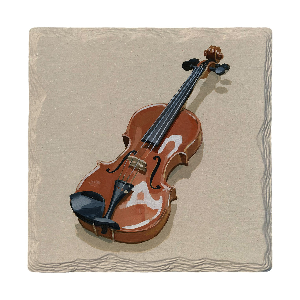 Classic Violin Still Life | Absorbent Ceramic Drink Coaster
