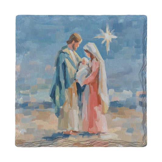 Holy Family Starlight | Ceramic Drink Coaster