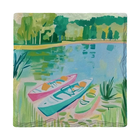 Lakeside Kayaks | Ceramic Drink Coaster