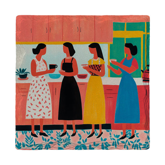 Coffee Break Girlfriends | Ceramic Drink Coaster