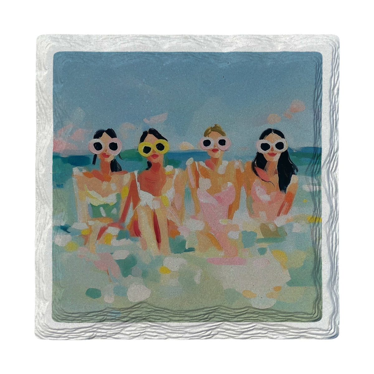 Beach Besties | Ceramic Drink Coaster