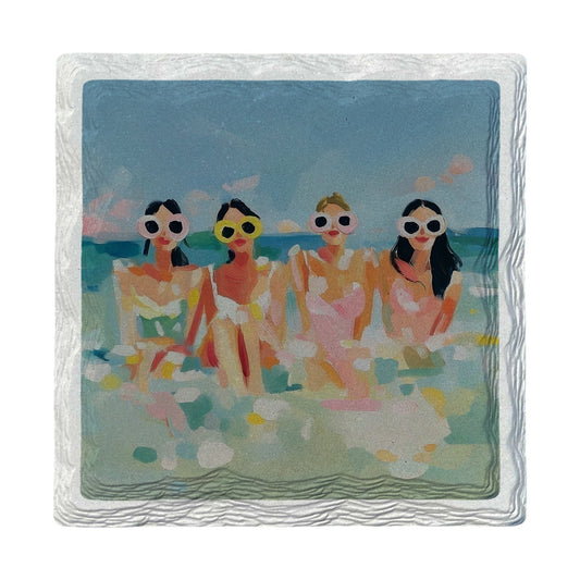 Beach Besties | Ceramic Drink Coaster
