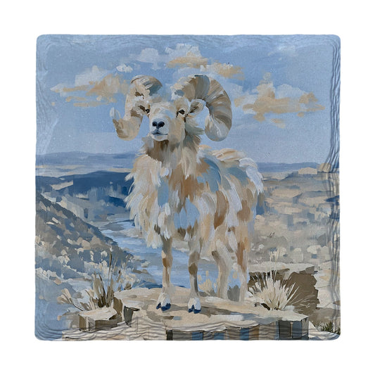Bighorn Ram Lookout | Ceramic Drink Coaster