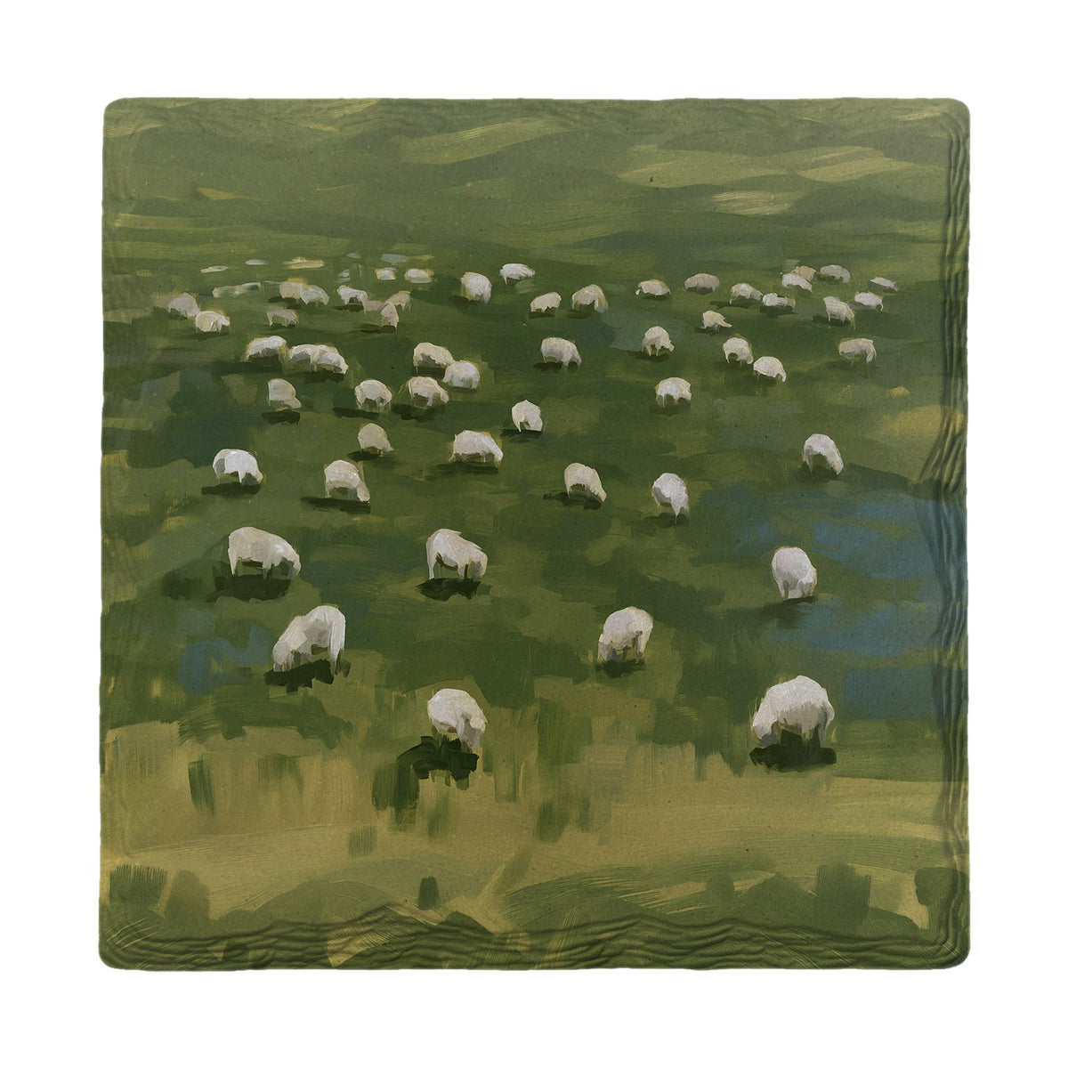 Grazing Sheep Pasture | Absorbent Ceramic Drink Coaster