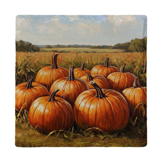 Pumpkin Patch Gathering | Ceramic Drink Coaster