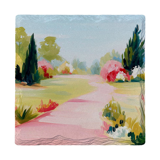 Pastel Garden Path | Ceramic Drink Coaster