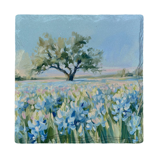 Bluebonnet Field Oak | Ceramic Drink Coaster