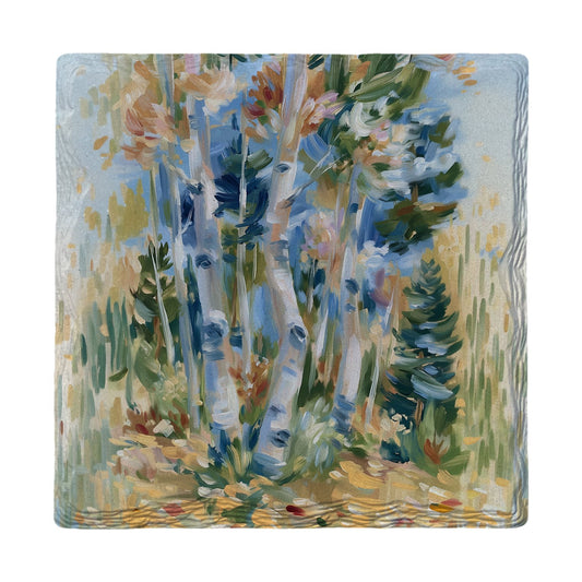 Autumn Aspen Grove | Ceramic Drink Coaster