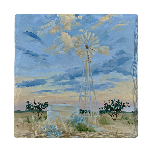 Big Sky Windmill | Ceramic Drink Coaster