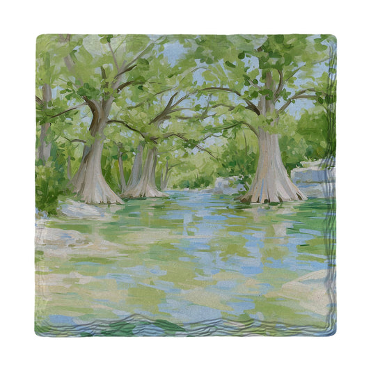 Peaceful Cypress Creek | Ceramic Drink Coaster