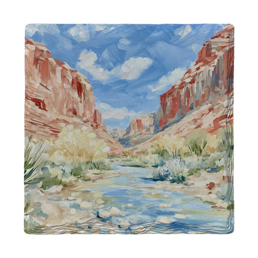 Red Rock Canyon Stream | Ceramic Drink Coaster