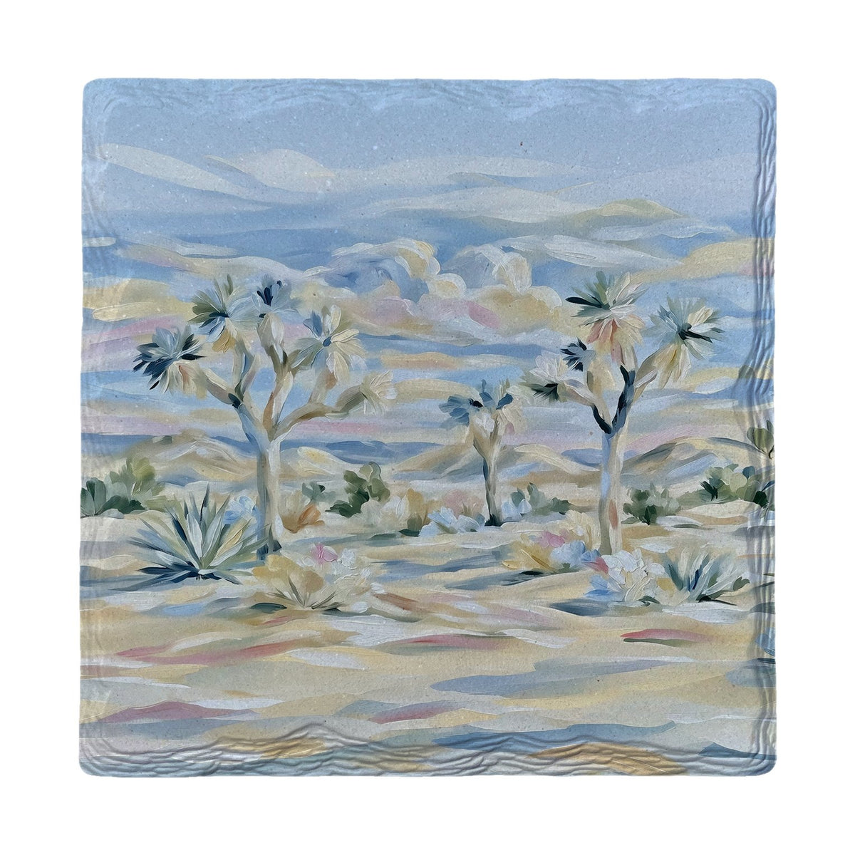 Pastel Joshua Trees | Ceramic Drink Coaster