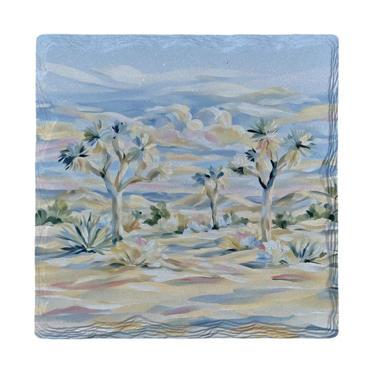 Pastel Joshua Trees | Ceramic Drink Coaster