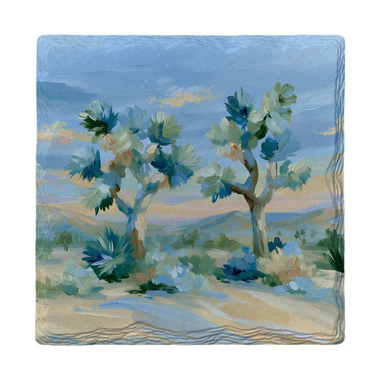 Twin Joshua Trees | Ceramic Drink Coaster