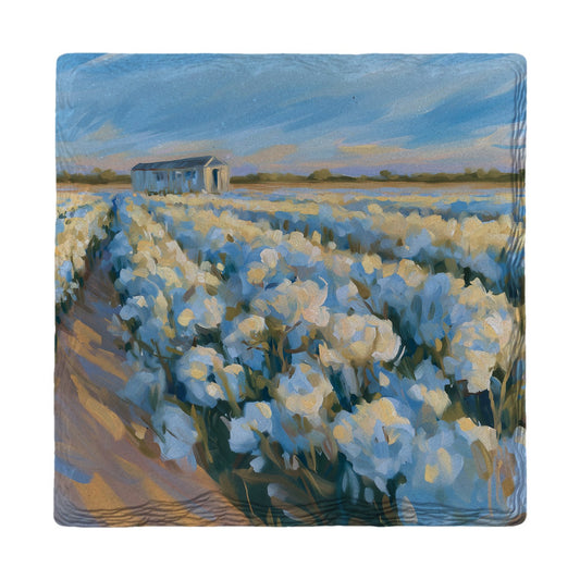 Cotton Field Sunset | Ceramic Drink Coaster