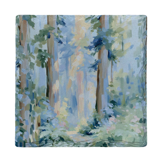 Misty Blue Forest | Ceramic Drink Coaster