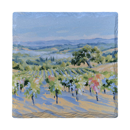 Rolling Vineyard Valley | Ceramic Drink Coaster