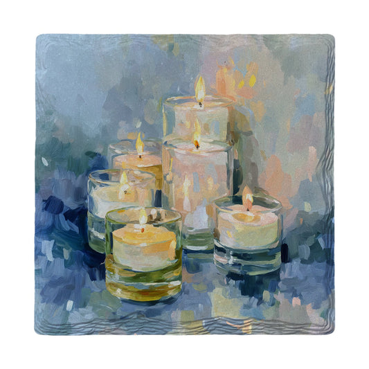 Glowing Candlelight | Ceramic Drink Coaster