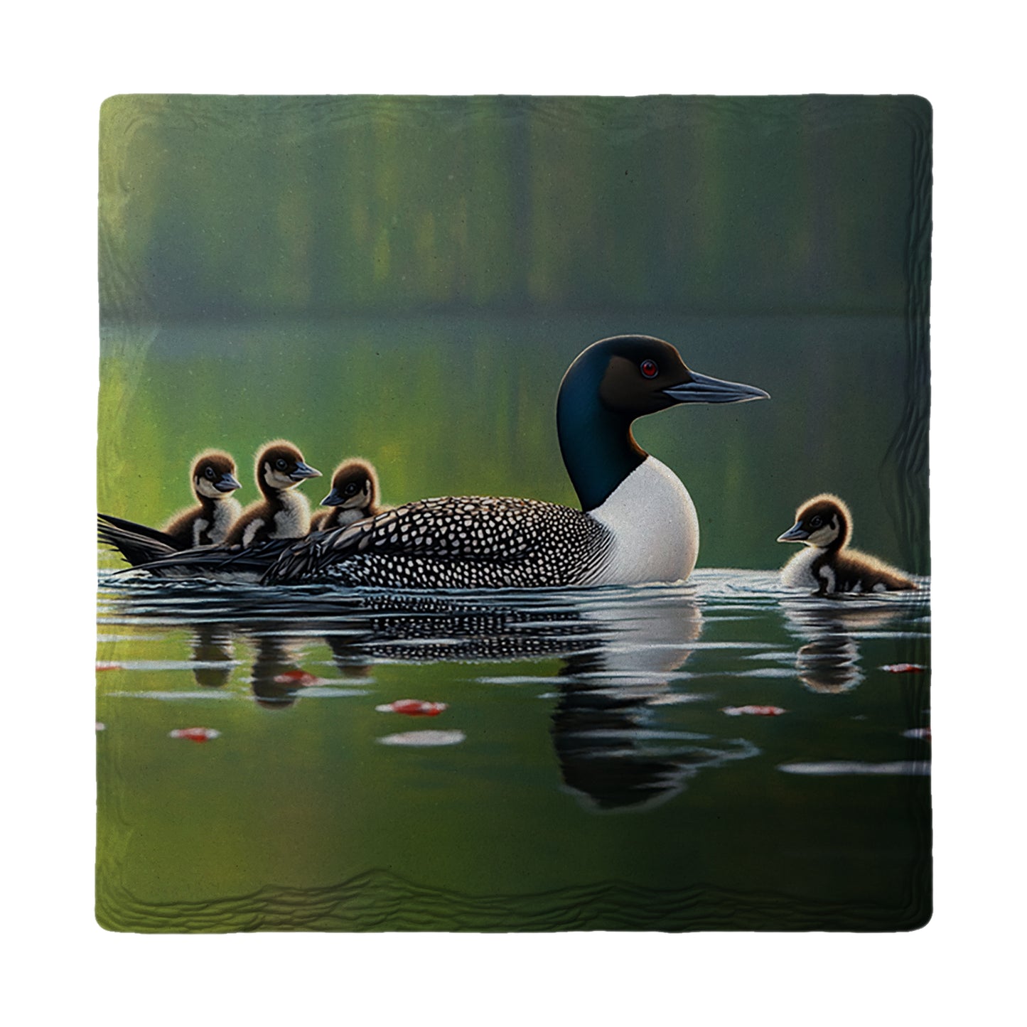 Happy Loon Family | Ceramic Drink Coaster
