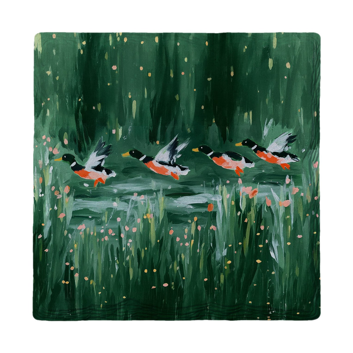 Mallards In Flight | Ceramic Drink Coaster