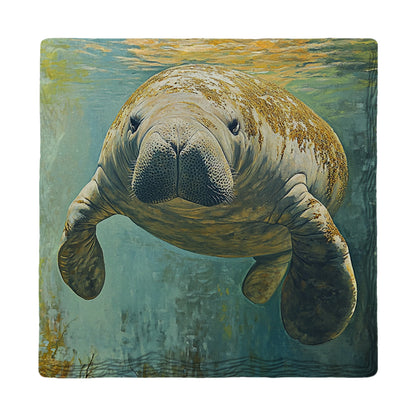 Manatee Swim | Drink Coaster