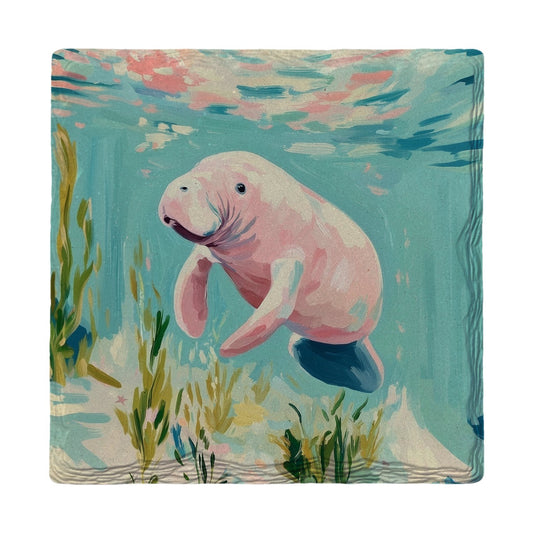 Gentle Manatee Waters | Ceramic Drink Coaster