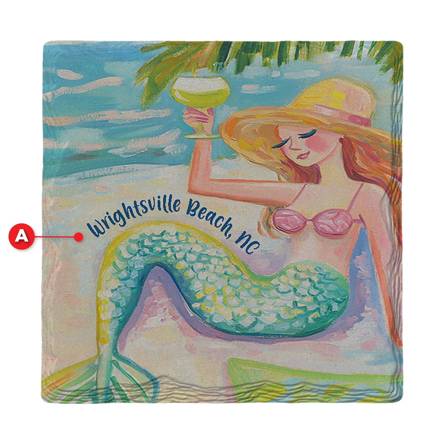Customizable Sassy Mermaid | Ceramic Drink Coaster